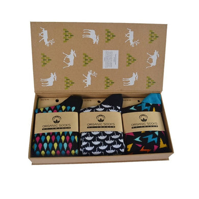 Väder boxen Presentbox Färgglada Strumpor i Ekologisk (GOTS) Bomull Herr/Dam/Unisex
